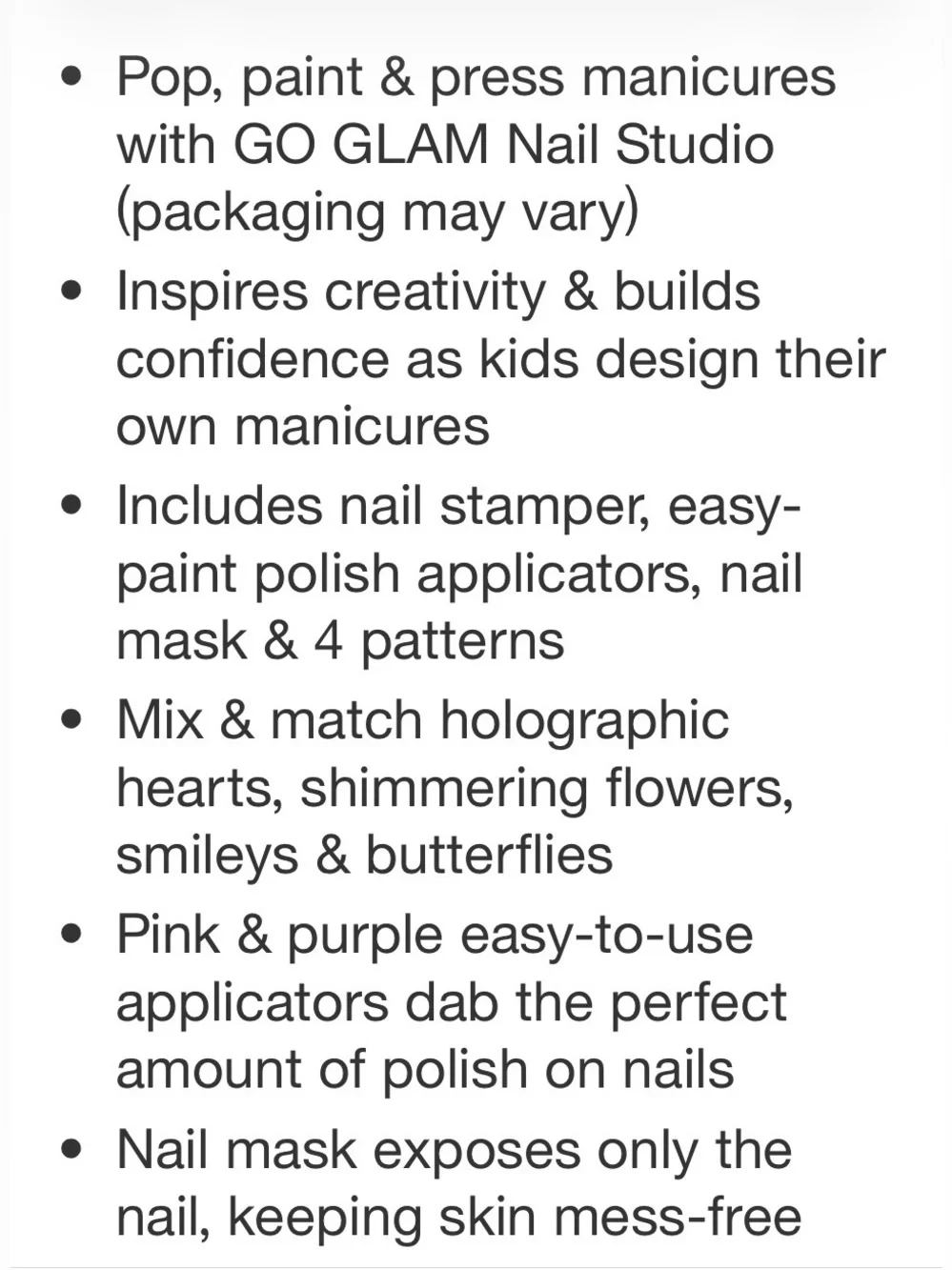 Go Glam Nail Studio Kids Nail Stamper - new 7+ years old